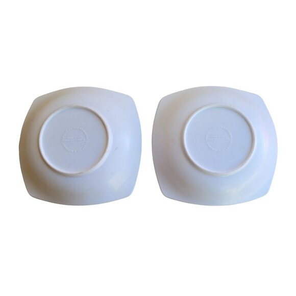 (2)A Step Beyond "San Remo" Small Sauce Plates Bowls Blue and Yellow Flowers M19 - Picture 2 of 4